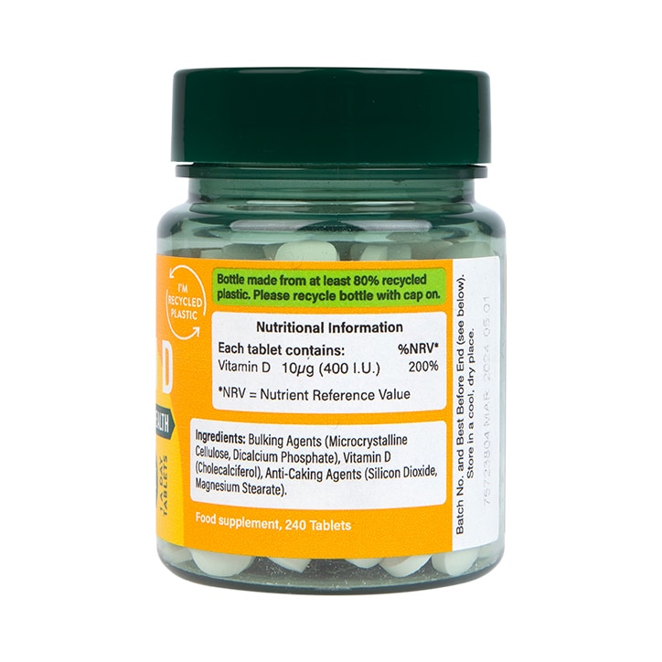 Holland & Barrett Vitamin D3 400 I.U. 10ug 240 Tablets